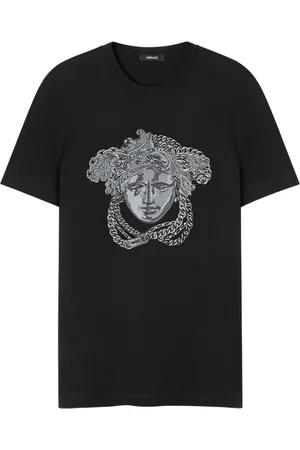 VERSACE T-shirt à broderies Medusa orné de cristaux