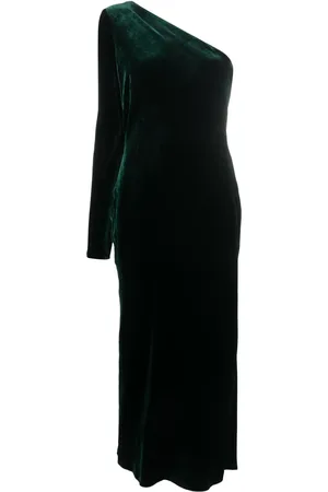 Ralph Lauren Robe en velours Lacee à une épaule