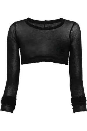 Rick Owens T-shirt crop à manches longues