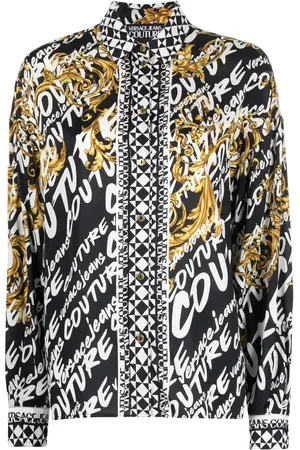 VERSACE Chemise à logo imprimé