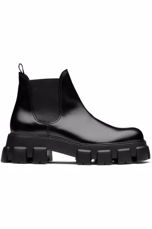 Prada Bottines chelsea Monolith en cuir brossé
