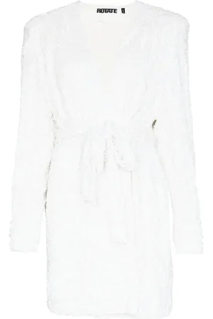 ROTATE Robe cache-cœur Samantha brodée de sequins