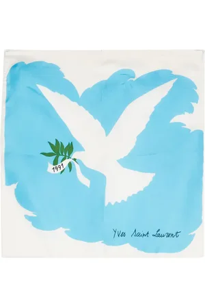Saint Laurent écharpe à logo imprimé (années 1991)