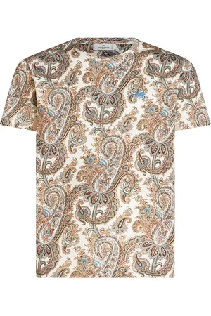 Etro T-shirt en coton à imprimé cachemire