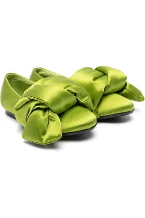 Nº21 Ballerines satinées à nœuds