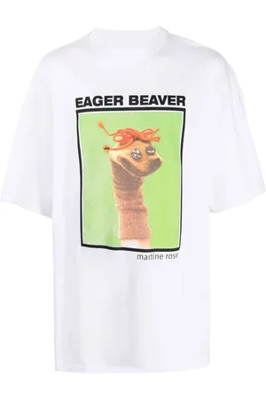 MARTINE ROSE T-shirt Eager Beaver en coton