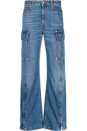 Stella McCartney Jean ample Biker à chebilles zippées