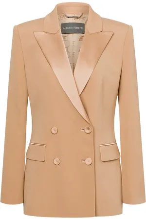 Alberta Ferretti Blazer à col à revers en satin