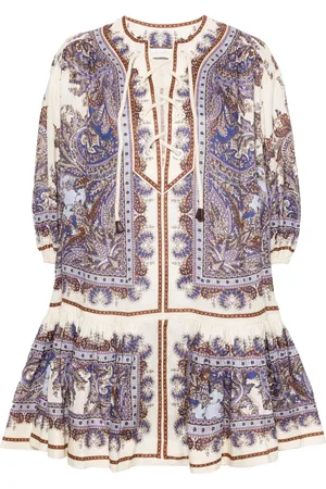 ZIMMERMANN Robe courte Ottie à motif cachemire