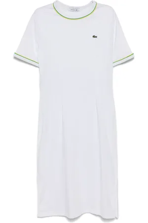 Lacoste Robe en coton à coupe mi-longue