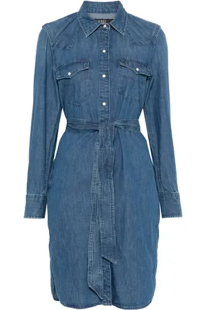 Ralph Lauren Robe en jean à coupe mi-longue