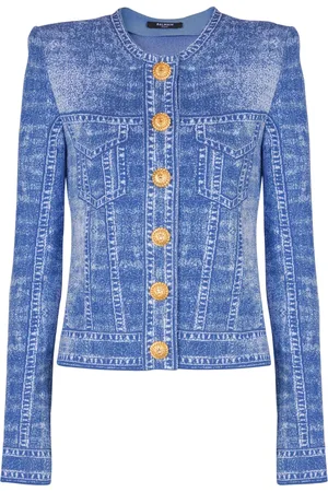 Balmain Cardigan en effet jean