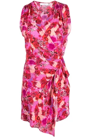 IRO Robe courte sans manches à fleurs
