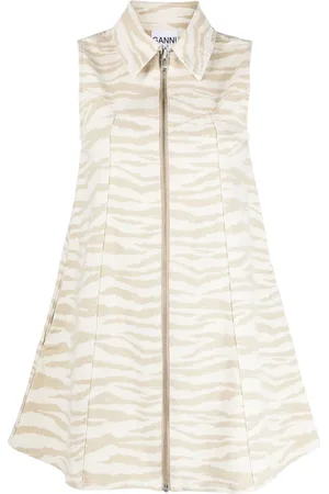 Ganni Robe courte à imprimé zébré