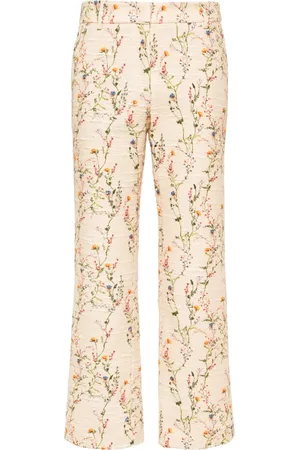 La DoubleJ Pantalon droit à fleurs