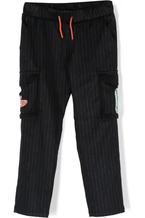 Kenzo Pantalon rayé à patch logo