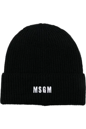 Msgm Bonnet nervuré à logo brodé
