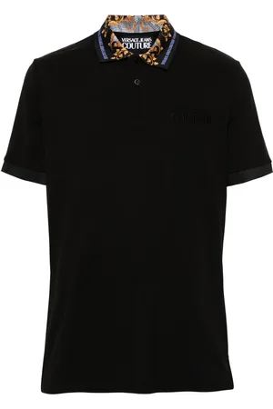 VERSACE Polo en coton à logo brodé