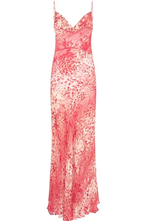 Roberto Cavalli Robe longue à imprimé animalier