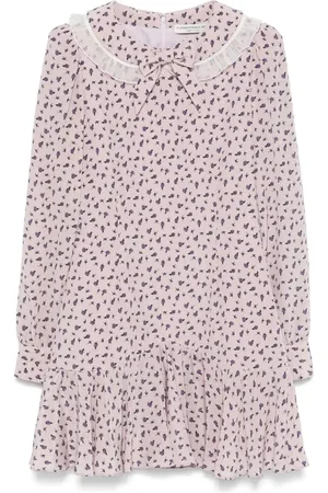 Alessandra Rich Robe courte à roses imprimées