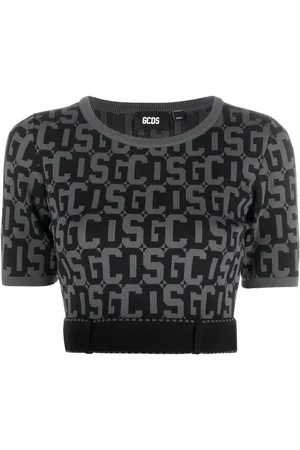 GCDS Haut crop Matilda à motif monogrammé