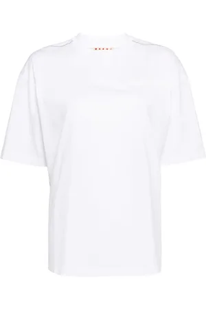 Marni T-shirt en coton biologique à logo matelassé