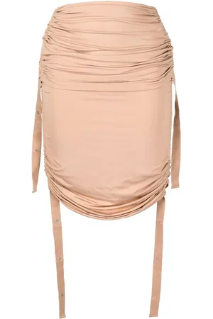 DION LEE Jupe Doric mi-longue à fronces