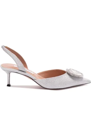 Aquazzura Escarpins Crystal Hoop 50 mm à bride arrière