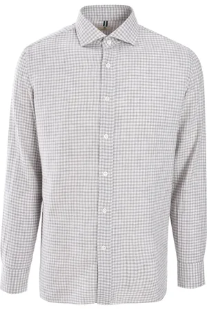 LUIGI BORRELLI NAPOLI Chemise en popeline à carreaux