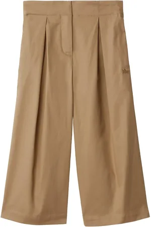 Burberry Pantalon en coton à design plissé