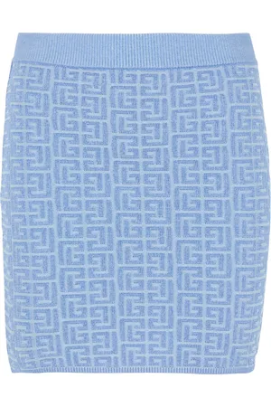 Balmain Jupe Labyrinth à motif en jacquard