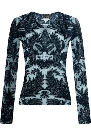 Etro Haut en tulle floqué