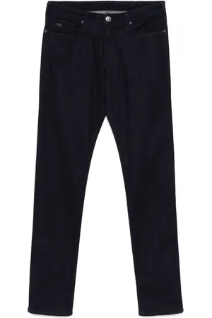 Emporio Armani Jean slim à plaque logo