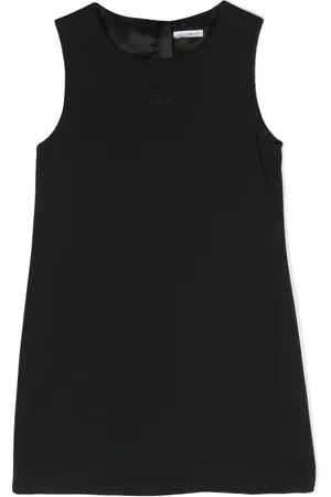 Dolce & Gabbana Robe évasée à logo brodé