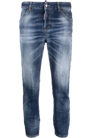 Dsquared2 Jean court à effet délavé