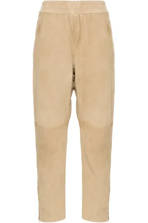 Golden Goose Pantalon en daim à coupe slim