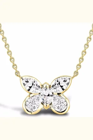 Pragnell Collier Butterfly en 18ct à pendentif orné de diamants