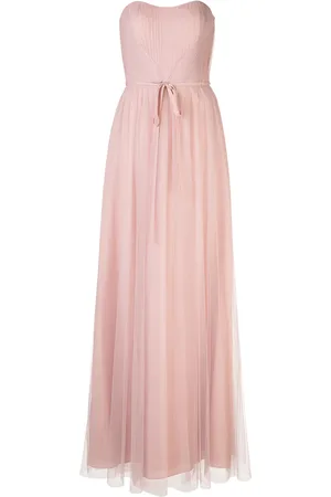 Marchesa Notte Robe longue en tulle à design bustier