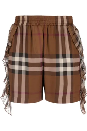 Burberry Short en soie à carreaux
