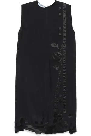 Prada Robe mi-longue à appliqué floral