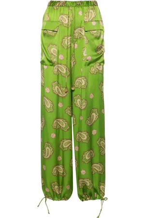 ALÉMAIS Pantalon en soie Dice à coupe ample