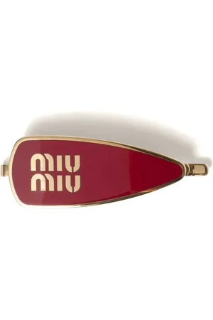 Miu Miu Barrette en émail à logo gravé