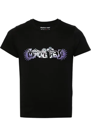 MARTINE ROSE T-shirt en coton à logo imprimé
