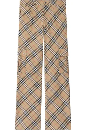 Burberry Pantalon cargo à carreaux
