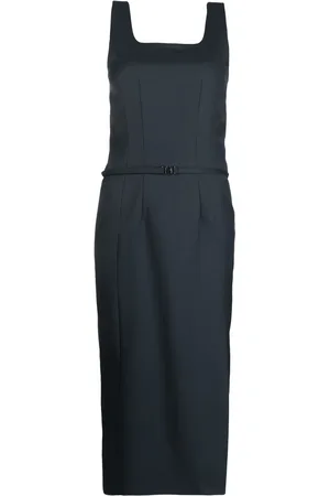 Low Classic Robe ceinturée à fente latérale