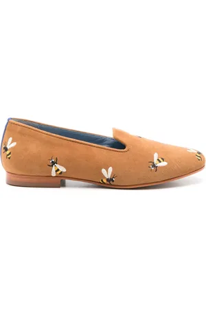 Blue Bird Mocassins Hive à broderies