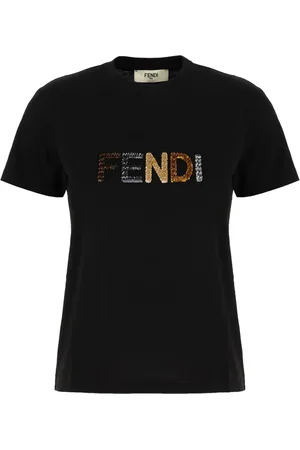 Fendi T-shirt à logo brodé de sequins