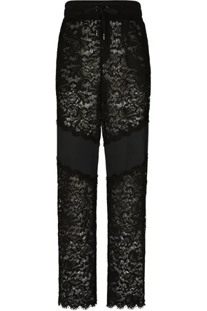 Dolce & Gabbana Pantalon de jogging en dentelle Cordonetto