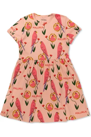 Mini Rodini Robe à imprimé Parrots