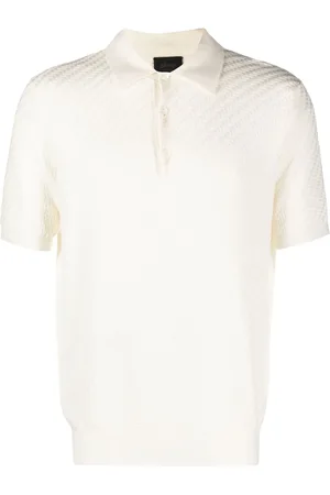 BRIONI Polo en maille nervurée